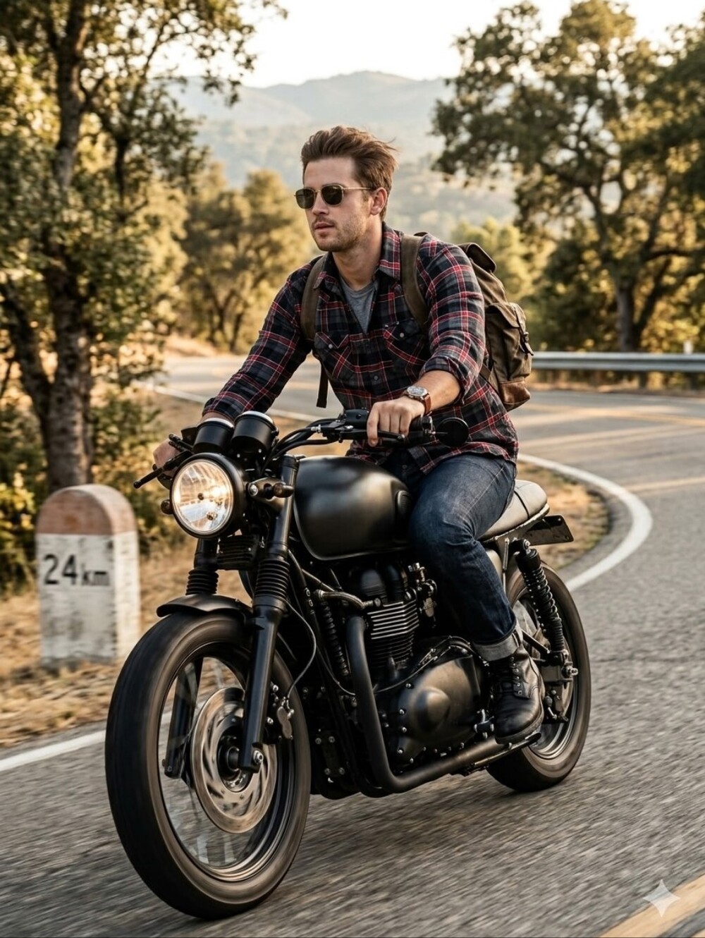 Diesel Black and Red Plaid Western Button-Down Shirt